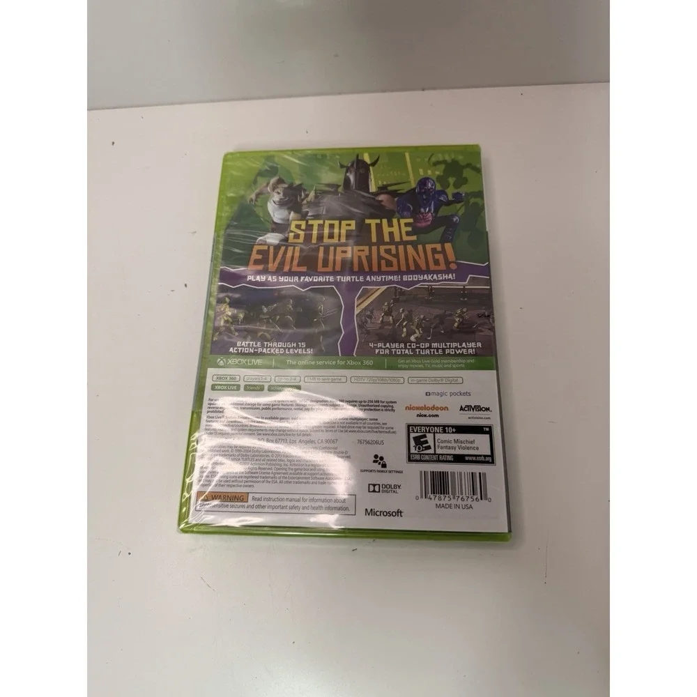 Teenage‎ Mutant Ninja Turtles Xbox 360 Sealed TMNT Nickelodeon